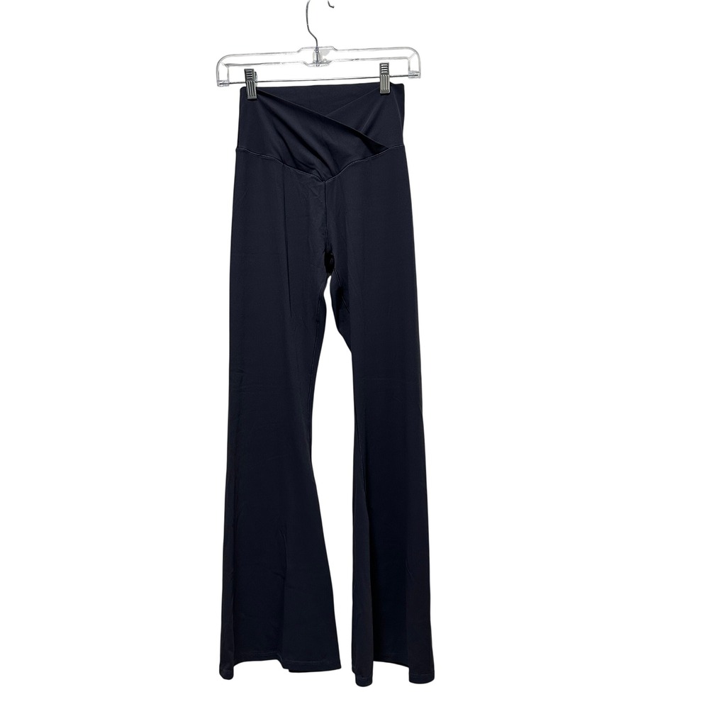Sunzel Flare Leggings Womens Medium Navy Blue Excellent Crossover High Waist